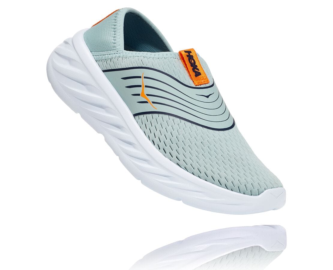 Hoka One One Ora Recovery Shoe South Africa - Womens Recovery Sandals - Blue / Light Gold,RIULS-0871